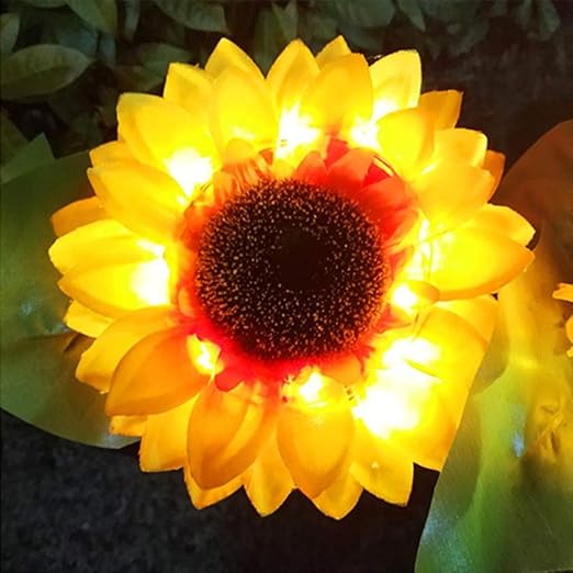 Luz Solar De Girasol Estilo Girasol Led Césped Para Jardín Al Aire