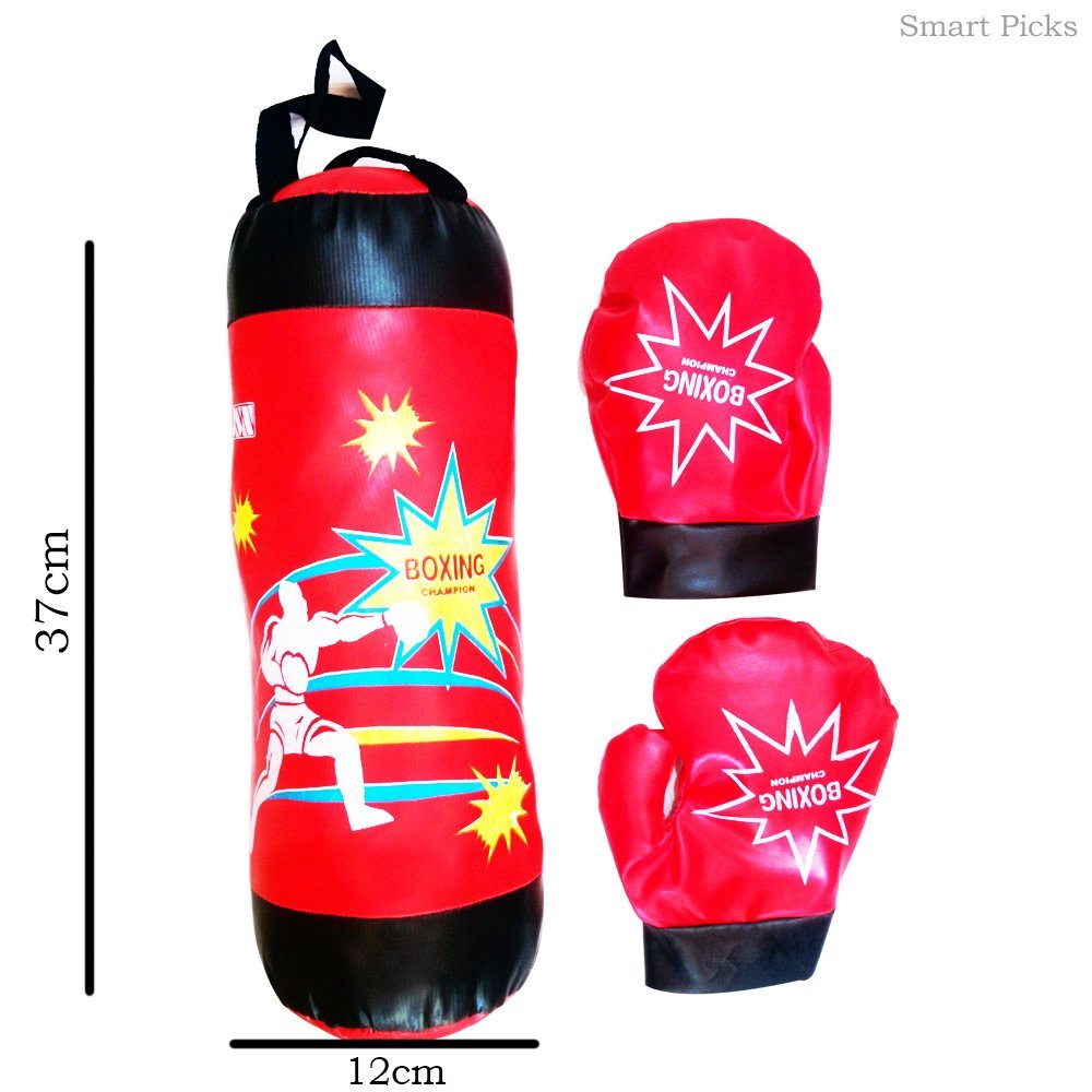 punching bag and gloves