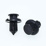 Ziruiautopart 100 Pieces 10mm Hole Pin in Plastic Rivets Car Clips Fastener Push Clips for Car Auto Fender Honda and Acura Fender Clips