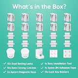 Aycorn Magnetic Safety Cupboard Locks 10x with 2 Keys No Drilling 3M Adhesive view 7