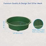 ACCURATE Large Plastic Round Garden Sieve Riddle Riddler Soil Sifter Mesh GREEN view 4