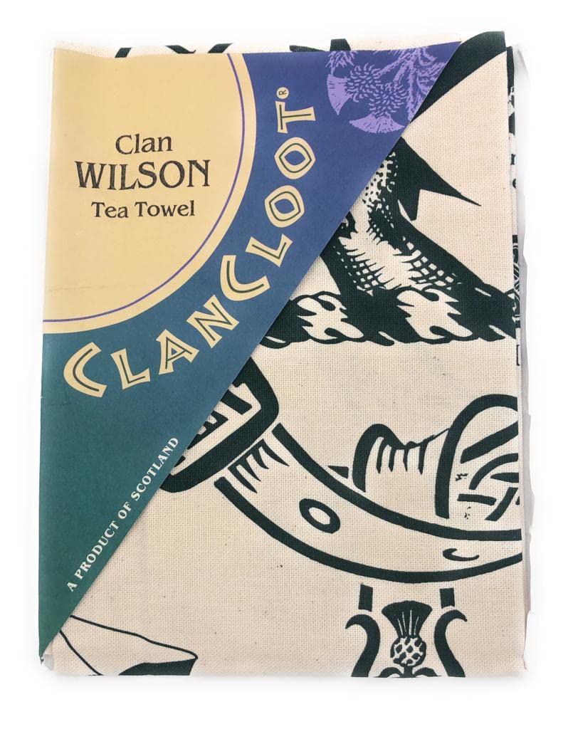 BRAW CLANS TARTANS Clan Tea Towel - The Ultimate Guide for your Kitchen – Absorbent, Stylish, Functional and Fashionable Trendy Tea Towel - Made in Scotland