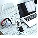 Adywe Black 5 Channels Desktop Adhesive Cable Clips Holders (10 pack),Cable Organizer and Cord Management for Your Wires, Desktop & Computer, Electrical, Charging or Mouse,Usb Cord