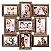 Hello Laura - 9 Opening Photo Frame Classic Royal Rustic Bronze Frame 18 x 18 Wall Hanging Photo Frame for 4 x 6 inch Photo Sockets x 9 Frame Edge | Gallery Style