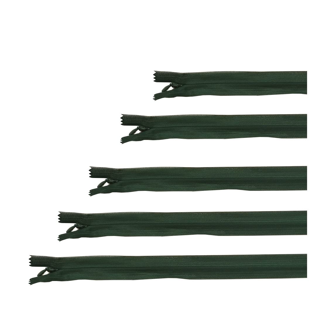 Invisible Zipper Closed, 5 Sizes and 20 Colors #3, Fine Zipper, Elegant and Discreet for Sewing on Clothes, Dresses, Skirts, Sewing Zipper, (Assorted 5 50 Units, 273)