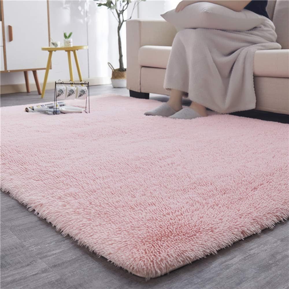 ZYZYZY Super Soft Velvet Shag Area Rug,Solid Color Plush Rugs For