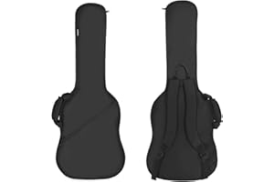 VEKTO Bass Guitar Bag 48 Inch – Minimalist Waterproof Soft Case with 10mm Padding, Lightweight & Portable Oxford Gig Bag for Everyday Carry and Storage, Black