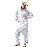 Unicorn Onesie Adult, Unisex Animal Cosplay Pajamas, Christmas and Halloween Costume