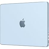 EooCoo Compatible with MacBook Air 13 inch Case M4 2026 2025-2022 M3 M2 A3240 A3113 A2681, Upgrade Matte, Scratch Resistant, Sturdy Protective Hard Shell for Mac Air 13.6 inch Case, Sky Blue Clear