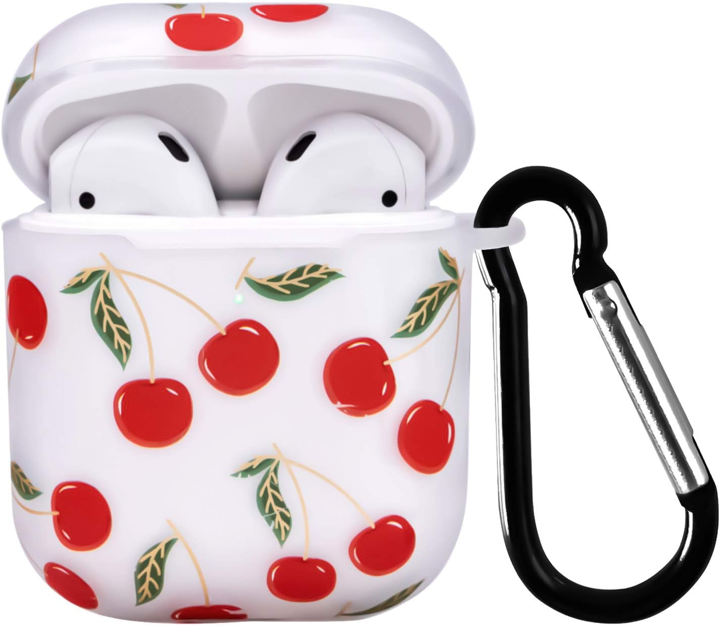 Cute Cherry Airpod case Summer Fruit,Protective Clear Cover