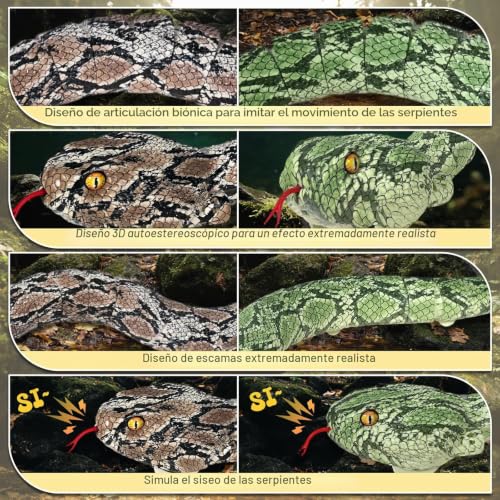 HILKKET Remote Control Snake Python 64 cm Electric Snake for Land and Water 5 km/h, Waterproof Pool Toy, Water Toy for Children