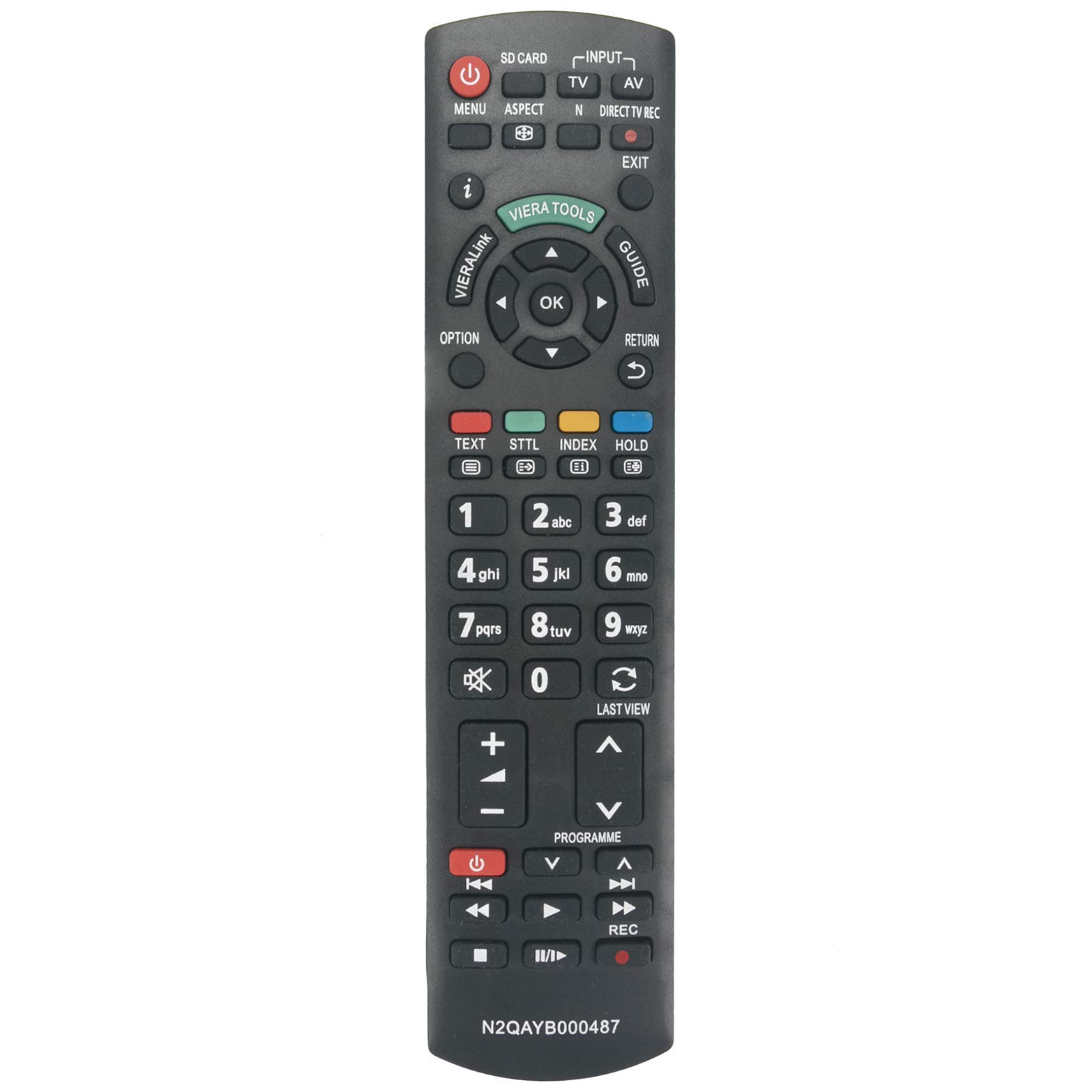 VINABTY N2QAYB000487 Remote Control Replacement For PANASONIC LED LCD VIERA TX-P37C2B TH-32LRG20E TH-42LRG20E TX-L22X20B TX-LF37S20 TX-L19E3B TX-L19E3E TX-L22X20E TX-L22X20L TXL32X25E TX-L24C3B