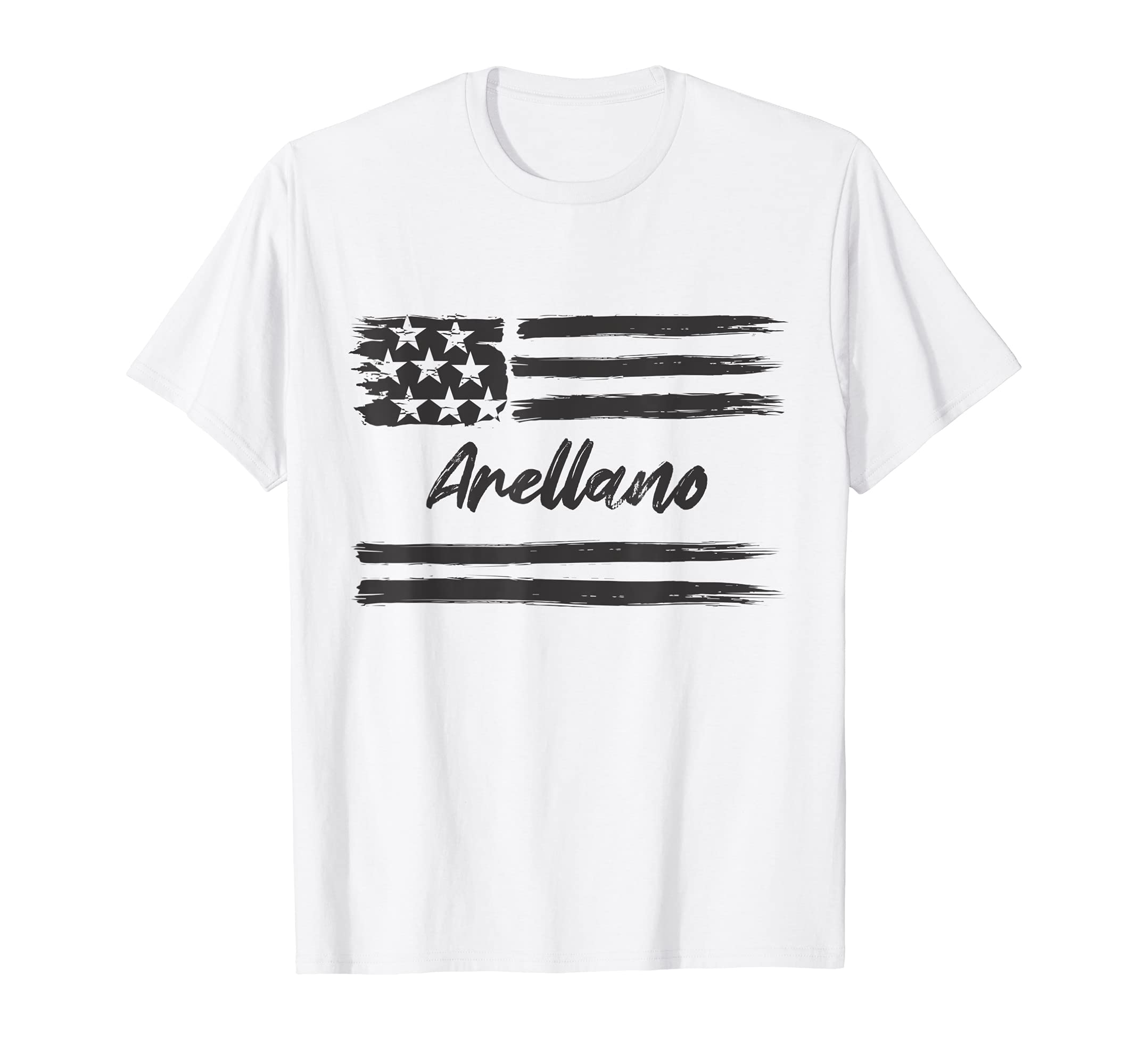 Arellano - Personalized Name, Stars and Stripes, USA Flag T-Shirt