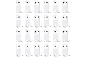 24 Pieces Vinyl Record Wall Mount Holder No Drill, Clear Acrylic Single Record Wall Display Shelf No Screw, Self Adhesive Alb