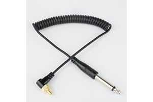 DSLRKIT 6.35mm (1/4") to Male FLASH PC Sync Cable Cord with Screw Lock
