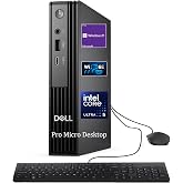 Dell Pro Micro Desktop Intel Core Ultra5 235T, 16GB RAM, 512GB SSD | WiFi 6E, Bluetooth, HDMI&amp;DP, Wired KB&amp;Mouse, Windows 11 Pro