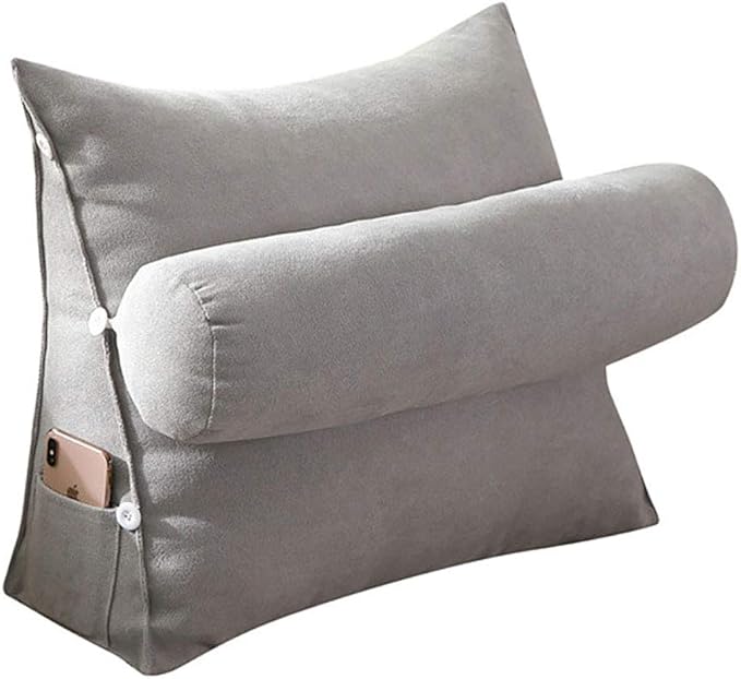 Amazon.de: VERCART Lesekissen Rückenkissen für Lesen Couch Sofa Nackenrolle tv Kissen 60cm Grau