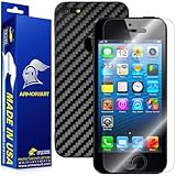 ArmorSuit MilitaryShield Apple iPhone 5 Screen Protector Shield and Black Carbon Fiber Film Protector with Lifetime Replacements