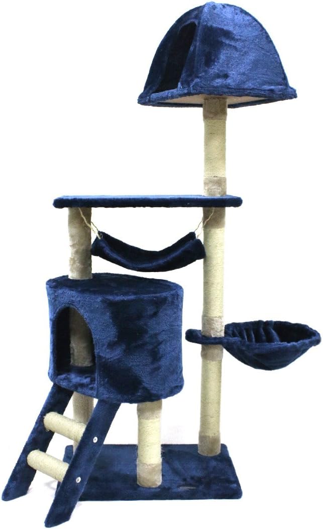CUPETS Cat Tree Flannelette Cat Climber Play House Condo Furniture with Scratching Post, Activity Tree Pet Products for Cats and Kittens