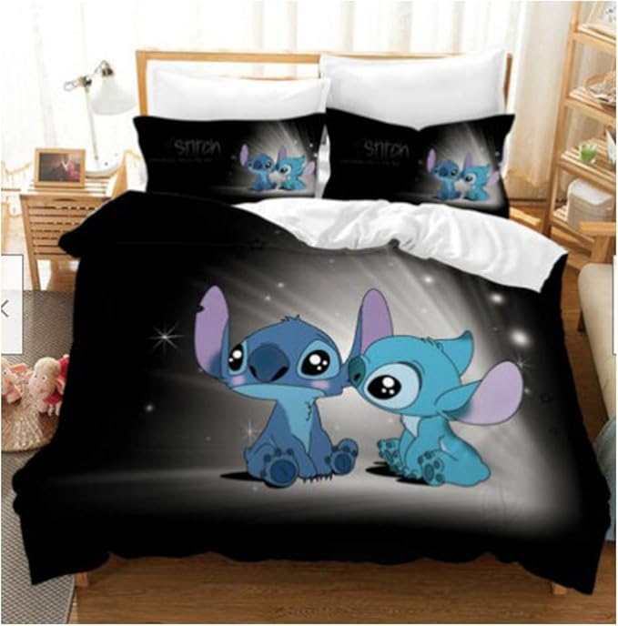 HOXMOMA Funda nórdica Lilo y Stitch con Funda de Almohada a Juego