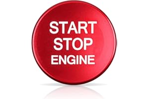 HENGYUESHANG Car Engine Start Stop Button Cover Sticker Decal Push to Start Ignition Button Trim fits for Alfa Romeo Giulia Stelvio 2016 2017 2018 2019 2020 2021 2022 2023 Accessories