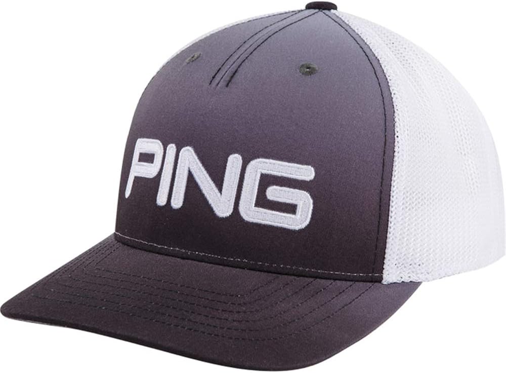 PING New Fader Mesh Black Fade Adjustable Trucker Snapback Golf Hat/Cap Clothing