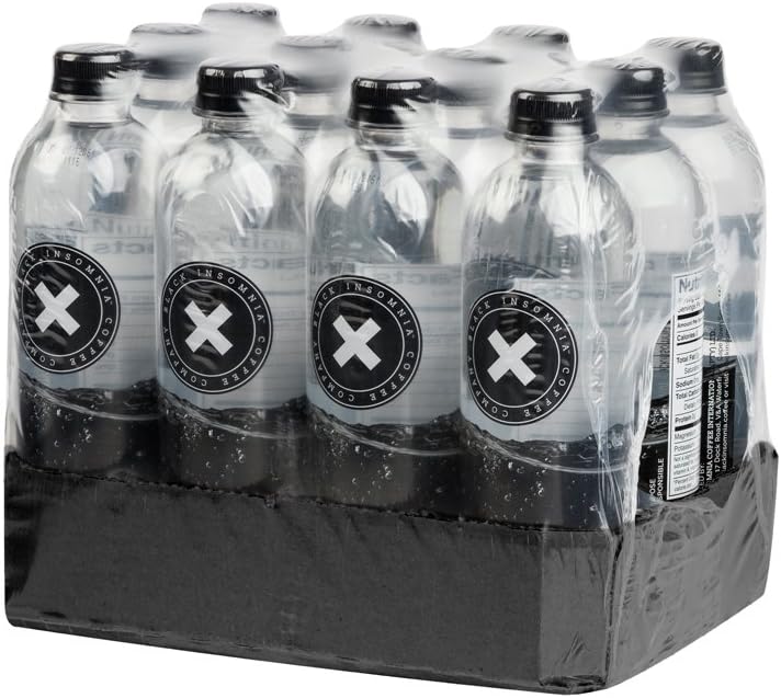 BLACK INSOMNIA HYDRO - CAFFEINE & ELECTROLYTE INFUSED MINERAL WATER (12 PACK)
