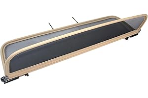Wind Deflector for Jaguar XK (2006-2014) - Foldable - with Quick Release Fastener - Beige | Windstop | Wind Blocker