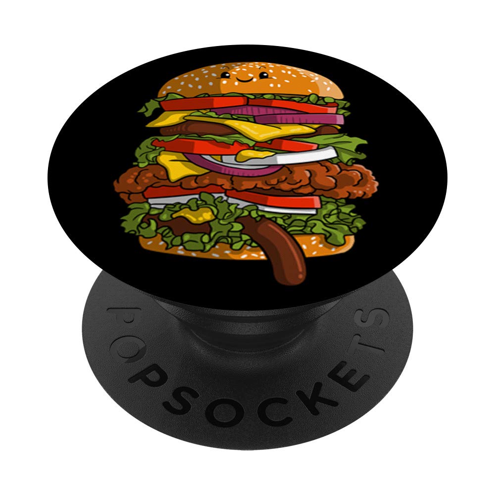 Kawaii Burger PopSockets Swappable PopGrip