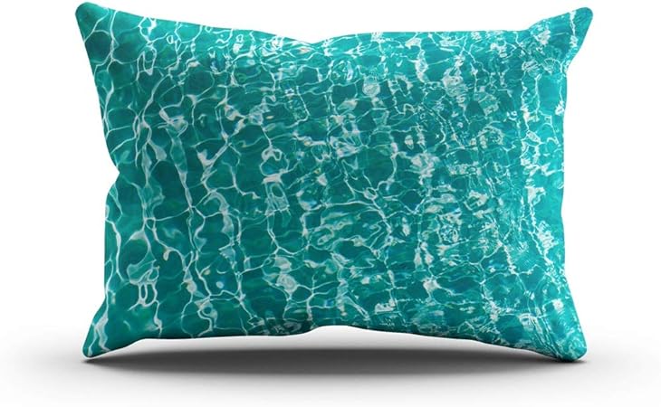 Houlor Throw Pillow Cover 12 X 20 Inches Blue Pool Water