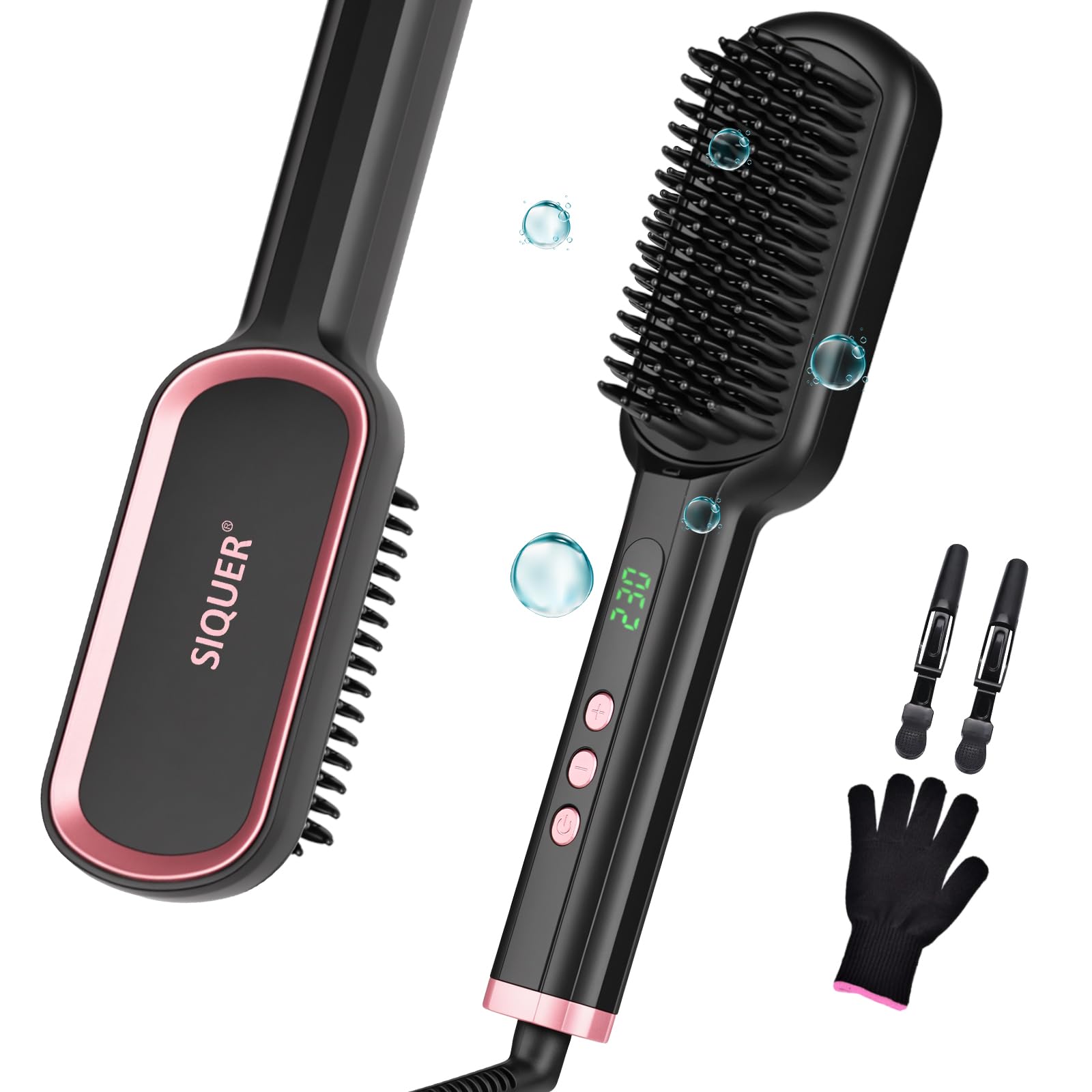Hair Straightener Brush - New in box Kiss Bristle Straightener Heat Brush – KISS USA main image 2