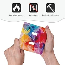 Vibrant Abstract Colors Floral Double Toggle Wall