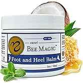 Sweet Bee Naturals Organic Foot Balm - Intensive Heel Balm for Dry Cracked Feet - Natural Moisturizing Treatment for Cracked Heels - Heel Cream Softener for Rough Skin Repair 1 Jar (2 OZ)