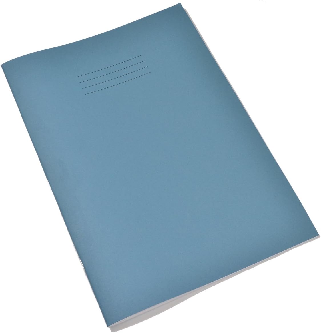 Rhino A4 Tinted Exercise Book, Light Blue Cover with Blue Coloured Paper, 10 Pack