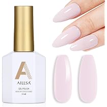 Amazon.com : AILLSA Gel Nail Polish Lolita Pink Gel Polish Baby ...