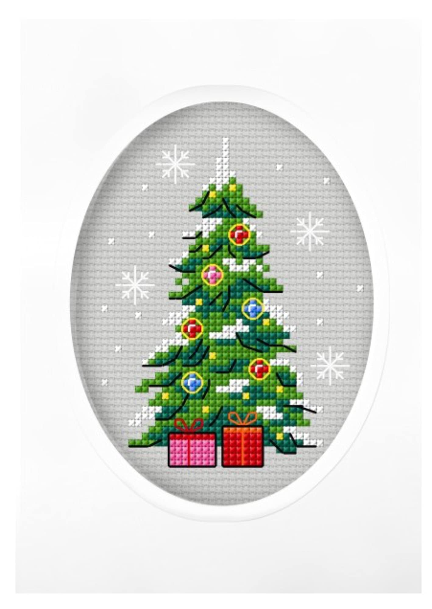 Orchidea Cross Stitch Card Kit - Christmas Tree
