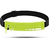 USHAKE Slim Running Belt for Women Men-Runners Phone Holder Fanny Pack, Adjustable, Bounce Free Waist Pouch bag for Workout, Money Belt, Run Gear Accessories Yellow