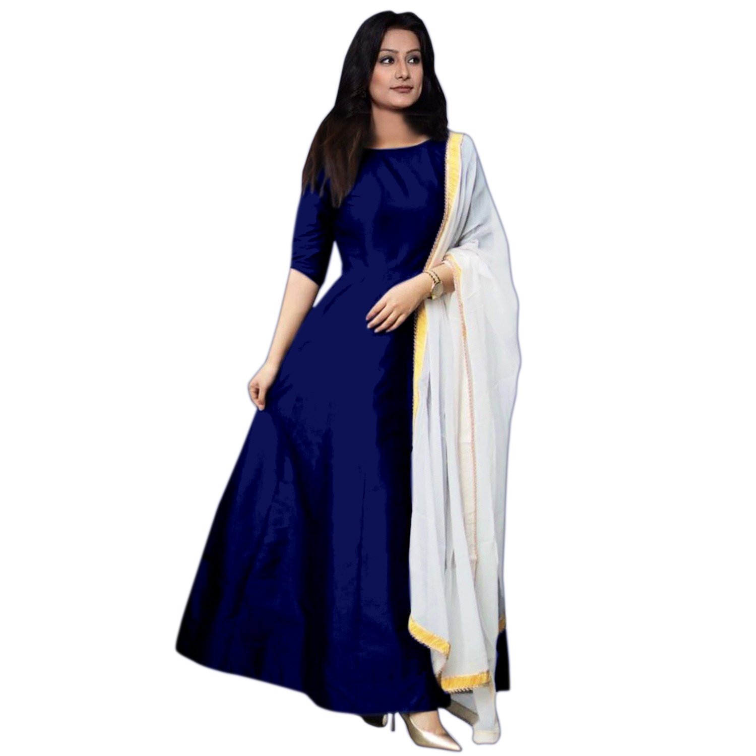 cotton gown with dupatta