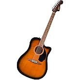Fender California Debut Redondo CE Series Beginner Acoustic Guitar,Sunburst | California Series, built-in tuner, acoustic-electric, 2-year warranty, ideal starter guitar, comfortable cutaway body