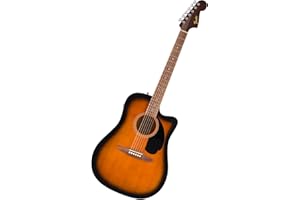 Fender California Debut Redondo CE Series Acoustic Guitar, Beginner Guitar, 2-Year Warranty, Includes Built-In Tuner, 2-Tone 
