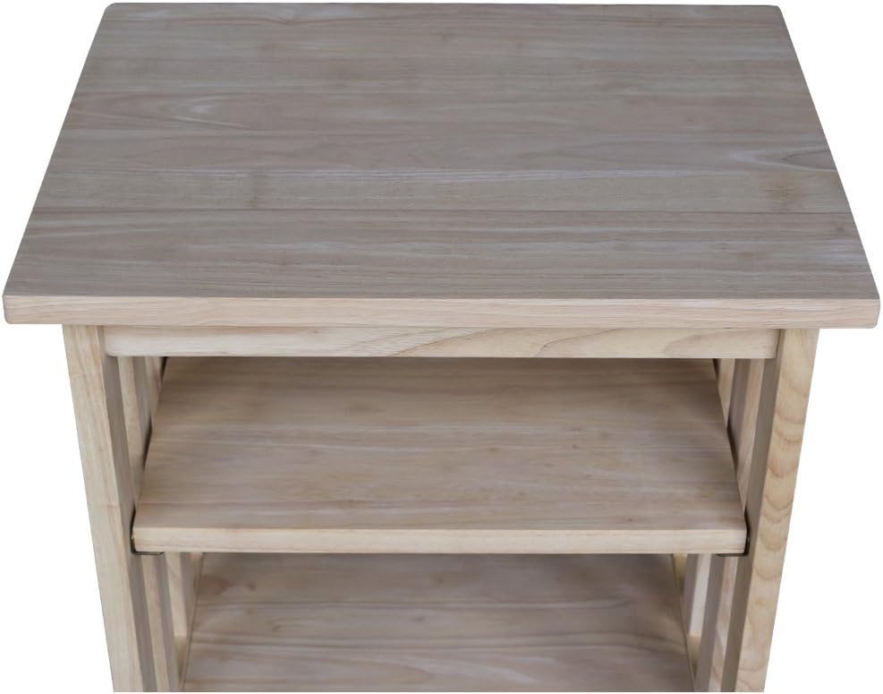 International Concepts Mission Printer Stand, Unfinished: Furniture & Decor