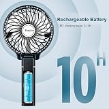 EasyAcc Handheld Fan Portable USB Fan 180° Foldable 3 Speeds 10H Battery view 4