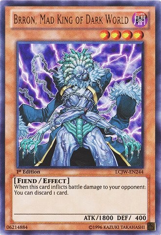 Yu-Gi-Oh! - Brron, Mad King of Dark World (LCJW-EN244) - Legendary Collection 4: Joey's World - 1st Edition - Ultra Rare