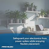 PRO ELEC PELB1706 4 Gang Surge Protected Mains Extension Lead 2m Black view 6