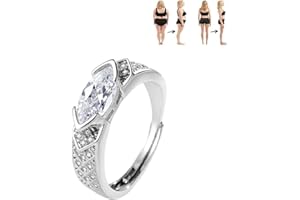 KHKINDPRO Lymphatic Magnetic Therapy Ring Magnetology Moissanite Diamond Ring Health Rings for Women Weight Loss Ring Mag therapy Slimming Ring