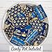 Blue and Gold Little Prince Baby Shower Mini Chocolate Candy Bar Wrapper Labels, Party Favor Stickers - 45 Count