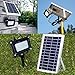 SEMILITS Solar Flood Lights Outdoor Waterproof Solar Billboard Light Dusk to Dawn 60 LED Security Lights with Remote for Backyard Gazebo Pool Warm White