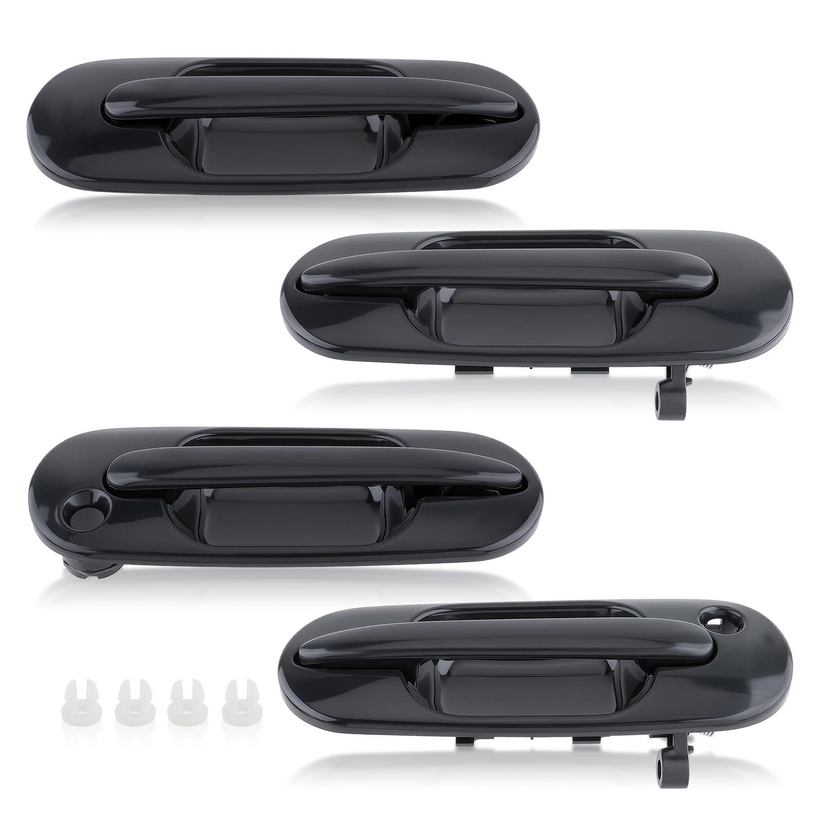 Photo 1 of Topkidame Exterior Outside Front and Rear Door Handle Compatible with Honda CRV 1997-2001 with Keyhole Replace 77609 72140ST0003 72640S10003 72640ST0003 72680S10003