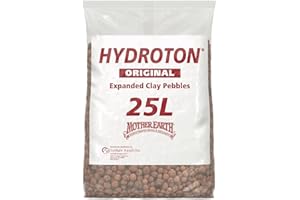 Mother Earth Products Mother Earth HGC714114 Hydroton Original Expanded Clay Pebbles, 25 Liter, Terra Cotta