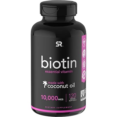Biotin (10,000mcg) with Organic Coconut Oil | Supports Healthy Hair, Skin & Nails | Non-GMO Verified & Vegan Certified…